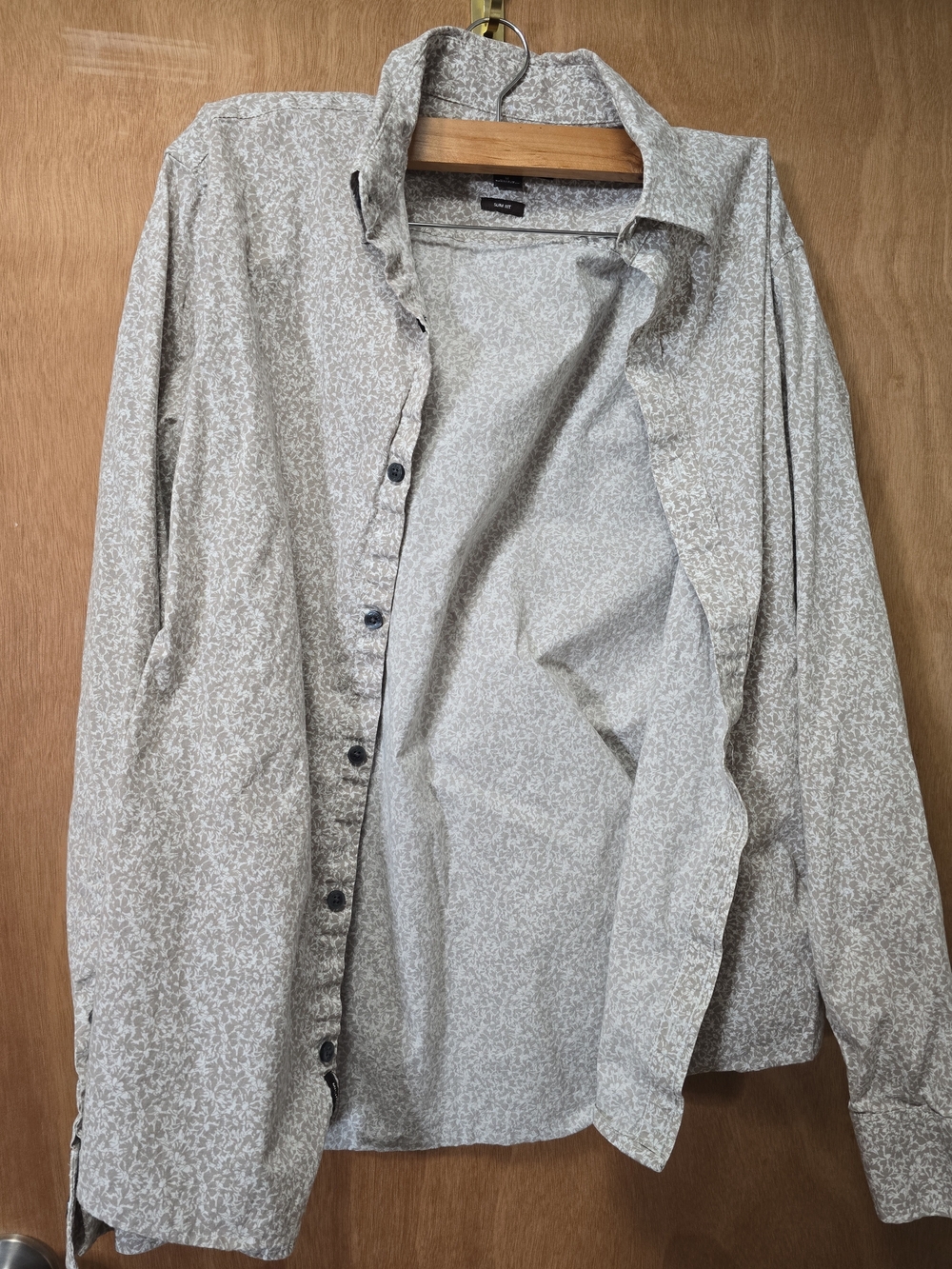 MICHAEL KORS Light Taupe Printed Button-Up Shirt
